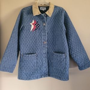 Haik's quilted denim jacket Size Large
